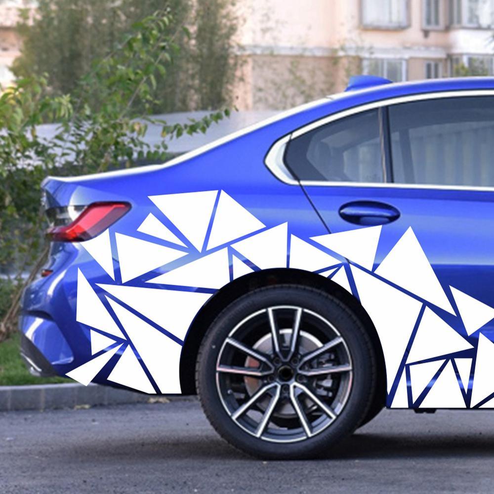 Car Stickers Matte Black Triangles Car Side Sticker Camouflage Car-styling Vinyl Decal Decor for Car Decoration